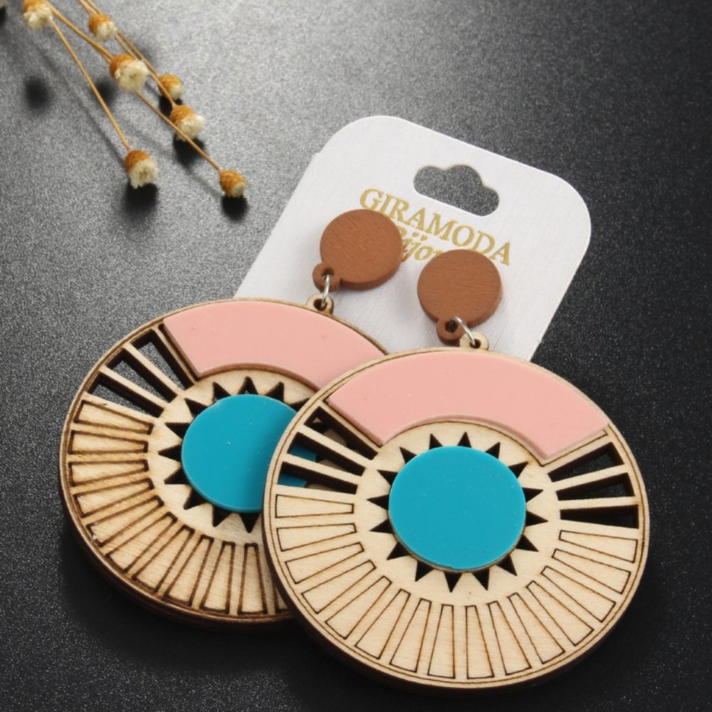 2/$18, 3/$25 SALE ✨ Boho Wood Statement Earrings